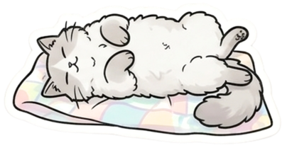 ぐったりくつろぐ猫のイラスト